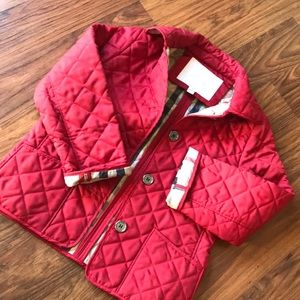 Girls Size 6Y Burberry quilted jacket